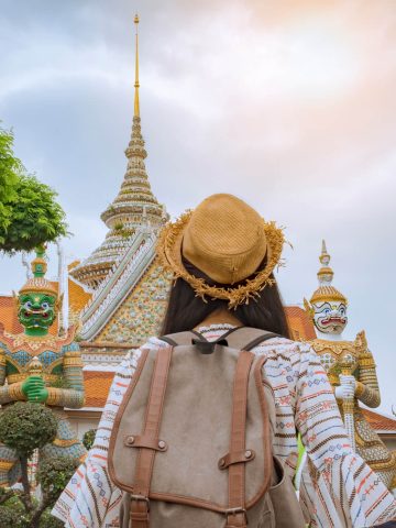 Woman at Thai Temple - What to Wear to Thailand Temples (Dress Code + Tips)