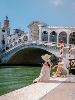 Couple in venice in August