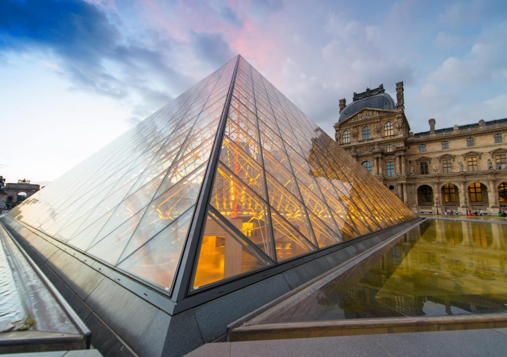 Pyramid of the Louvre in June