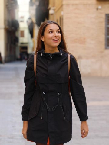 Woman in Valencia Spain in November