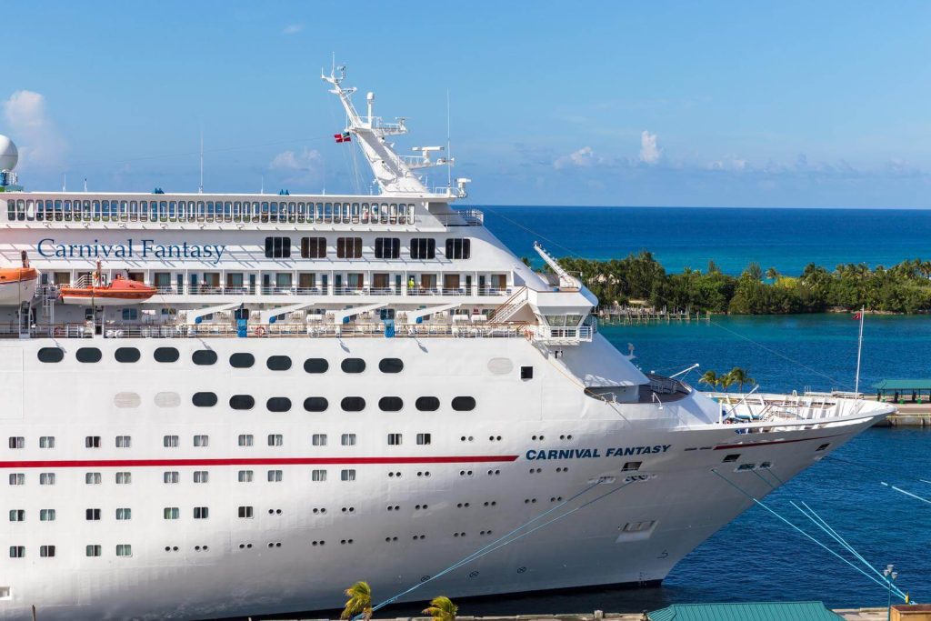 Carnival Cruise Ship, the Carnival Fantasy docked in Nassau the Bahamas