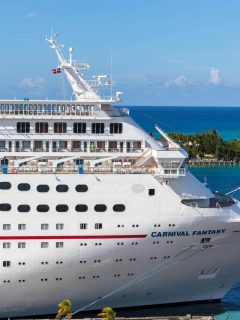 Carnival Cruise Ship, the Carnival Fantasy docked in Nassau the Bahamas