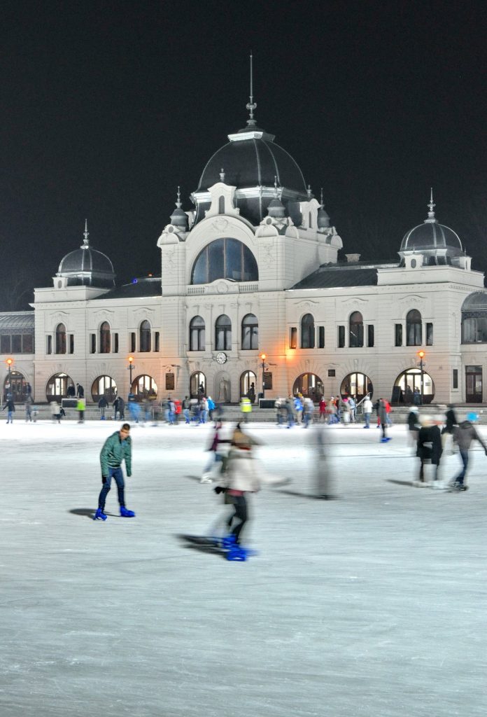 Ice Rink in Budapest in December