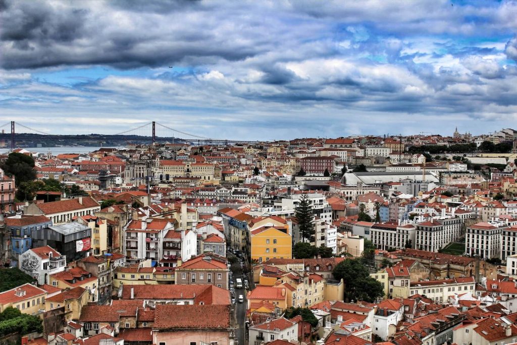 View across the rooftops of Lisbon