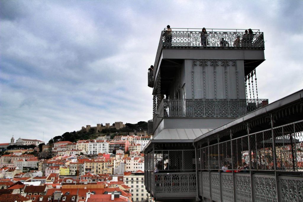 View of the Santa Justa in lift in Lisbon