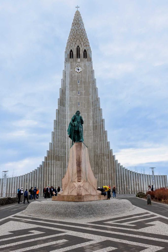 View of Cathedral in Reykjavik in March